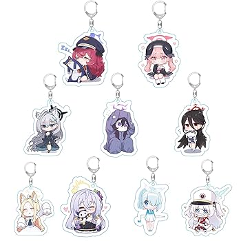 アクリルキーリング5点セット 【ブルーアーカイブ KUMI】 Amazon