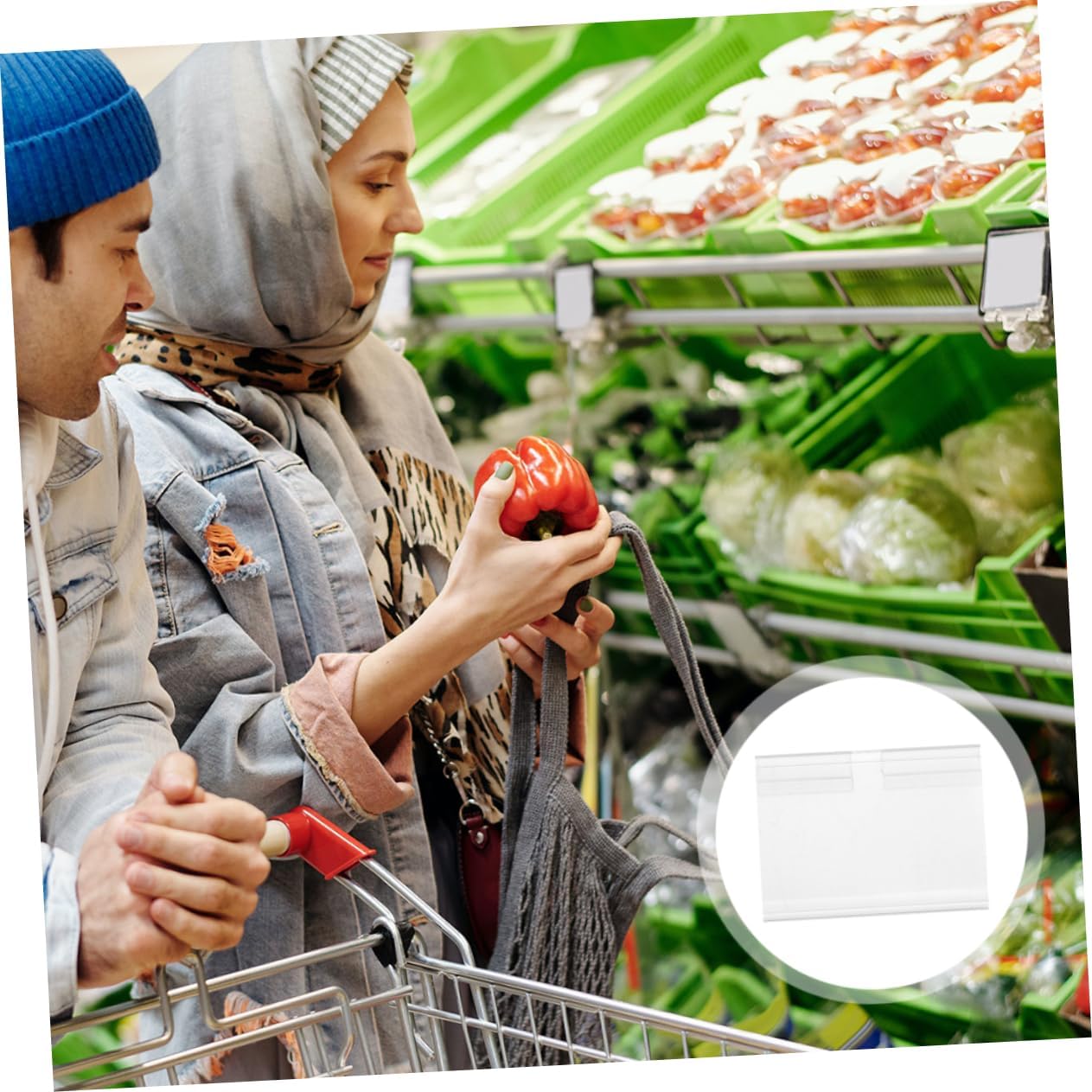 SEWACC 20Pcs Transparent Price Tag Holder for Shelves Multi Functional Sign Display Stand Easy to Install Price Labels for Supermarkets Retail Stores and Events