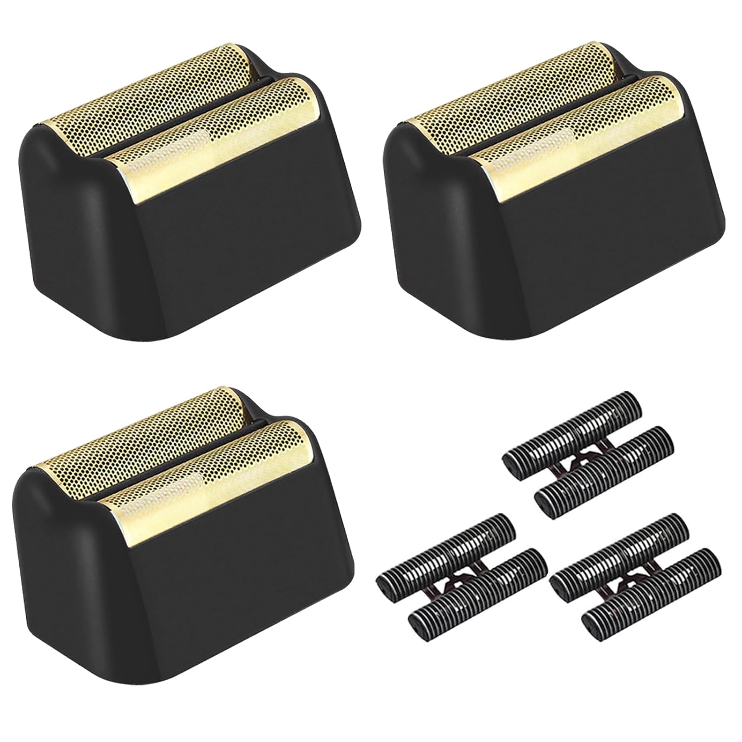3 Pack Professional 5 Star Series Finale Shaver Replacement Foil and Cutter Bar Assembly Compatible With Wahl Shaver Foil 7031-100, 7043-100 Super Close Shaving Replacement Heads， (Black)