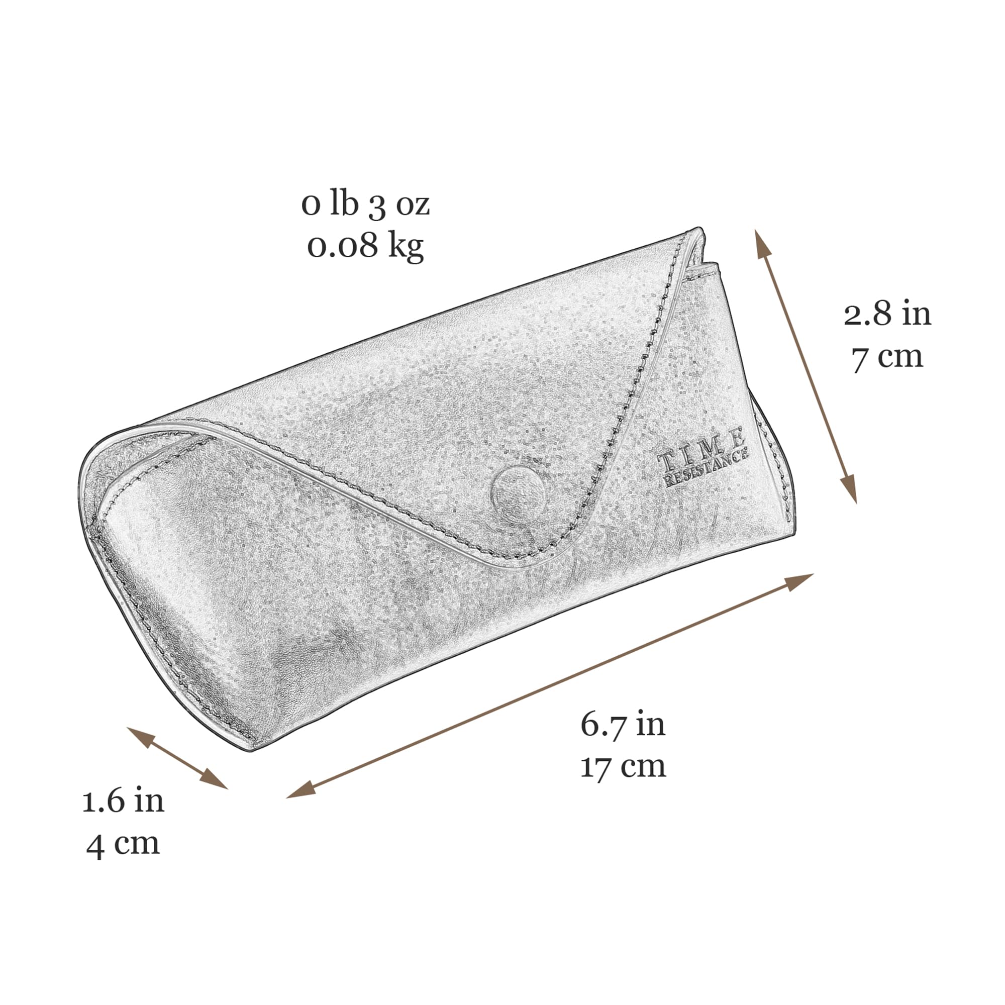 Time Resistance Leder-Brillenetui – Hartschalenetui für Brillen aus Leder – Sonnenbrillenetui Handgefertigt in Italien