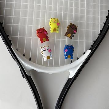 Cute Tennis Dampener Funny Tennis Racket Vibration Racquet Dampener Soft Silicone for Sport Gift, Assorted Designs