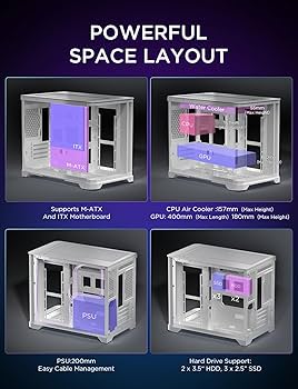 Amazon.co.jp: AsiaHorse Micro ATX PCケース ミドルタワー