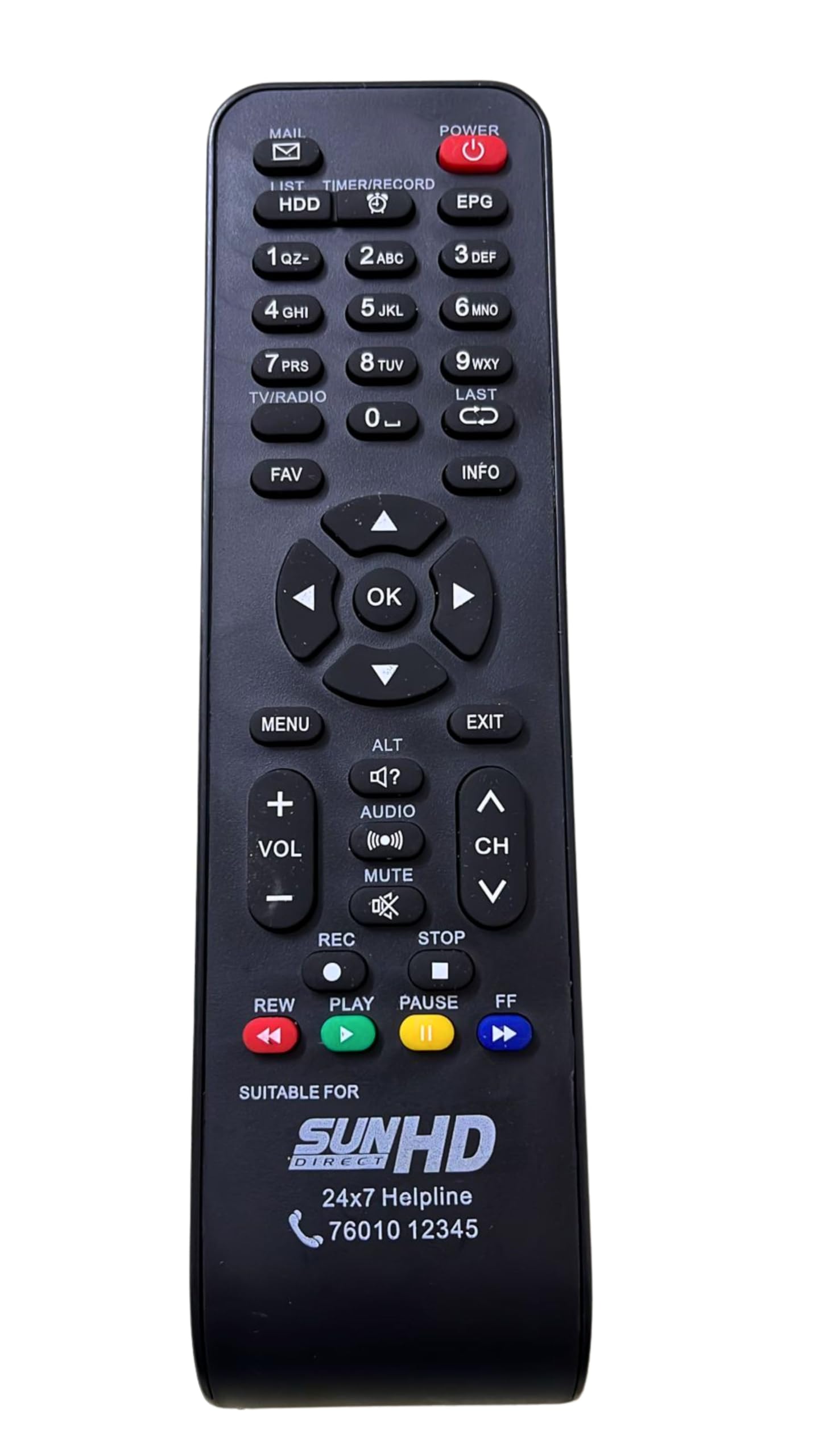 Generic Compatible Remote Control For Sun Direct Set Top Box [Please Compare Images Before Placing An Order] - Black (B0CRDRV381) Amazon Price History, Amazon Price Tracker