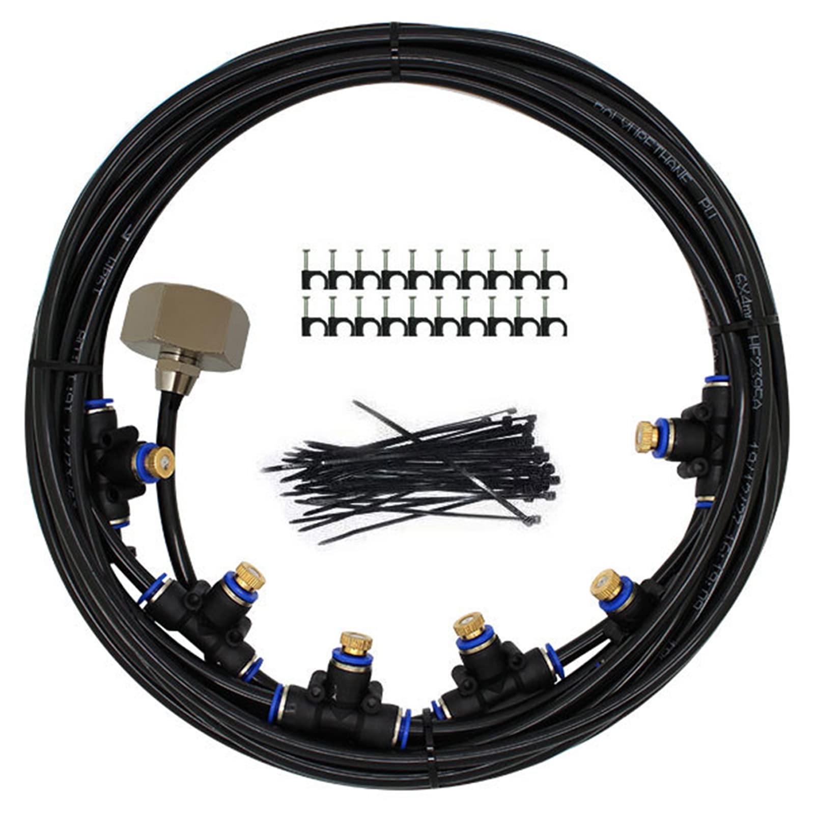 st Cooling System Adjustable DIY Irrigation Outdoor Sprinkler se Kit 30FTsting Line with 11st Nozzles for Greenuse Plant Patio Gaen Umbrellas