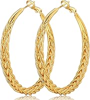 Senteria Hypoallergenic 925 Sterling Silver Thick Twisted Hoop Earrings for Women - Lightweight Large Silver Hoops 30/40/50mm
