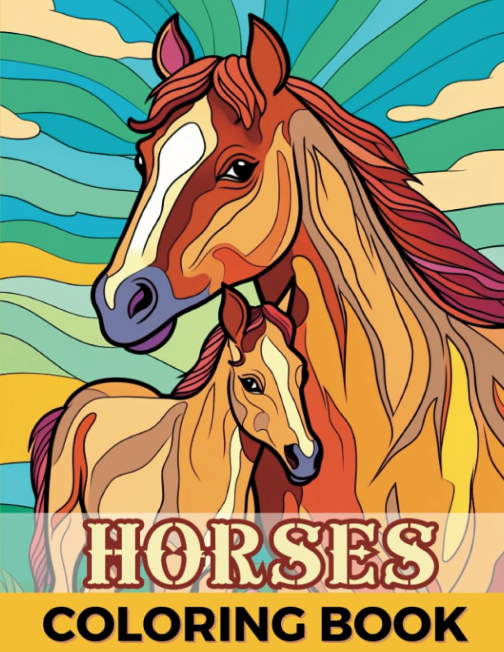 Amazon.com: HORSES Coloring Book: 60 Stunning Coloring Pages from ...