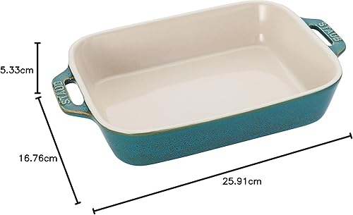 Miniatura 10 de Staub 40511-868 - Plato rectangular (7.9 x 6.3in), color turquesa