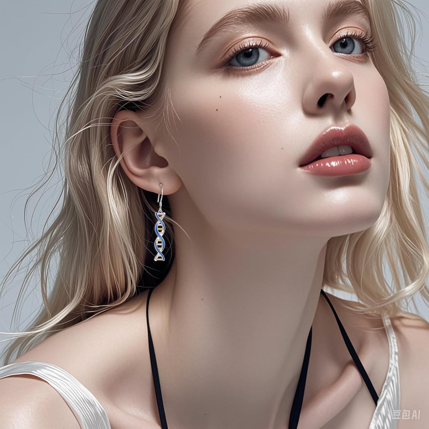 S925 Sterling Silver DNA Double Helix Chemistry Science Molecule Biology Earrings Jewelry - Image 2