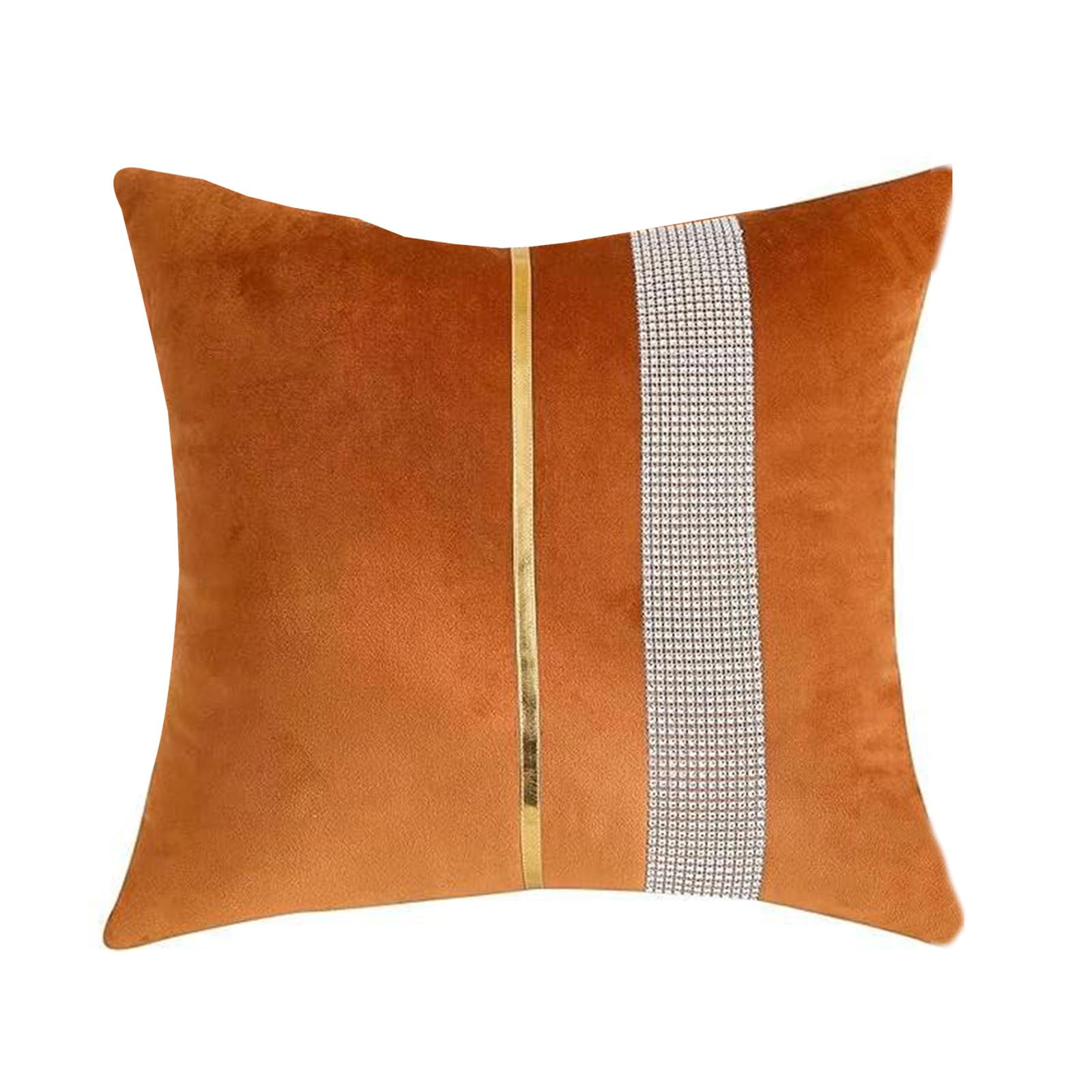 Velvets Throw Pillow Cover Elegant Stone Decoration Zippers and Sturdy Fabric for Living Room Decorative Stone Pillow Cover
