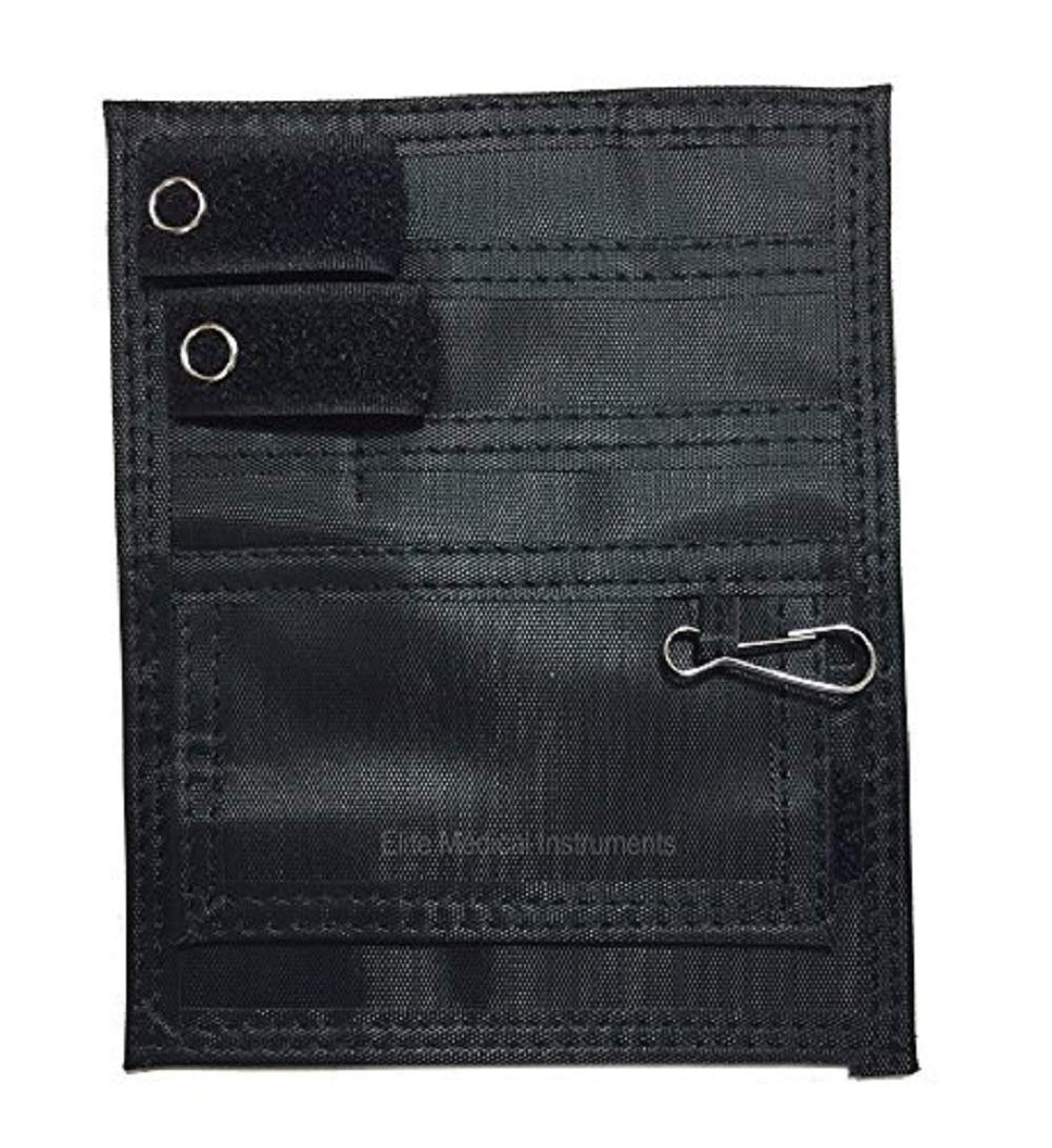 EMI Nylon 5 Pocket Nurse Scrub Organizer - Black (EAO-314-B)