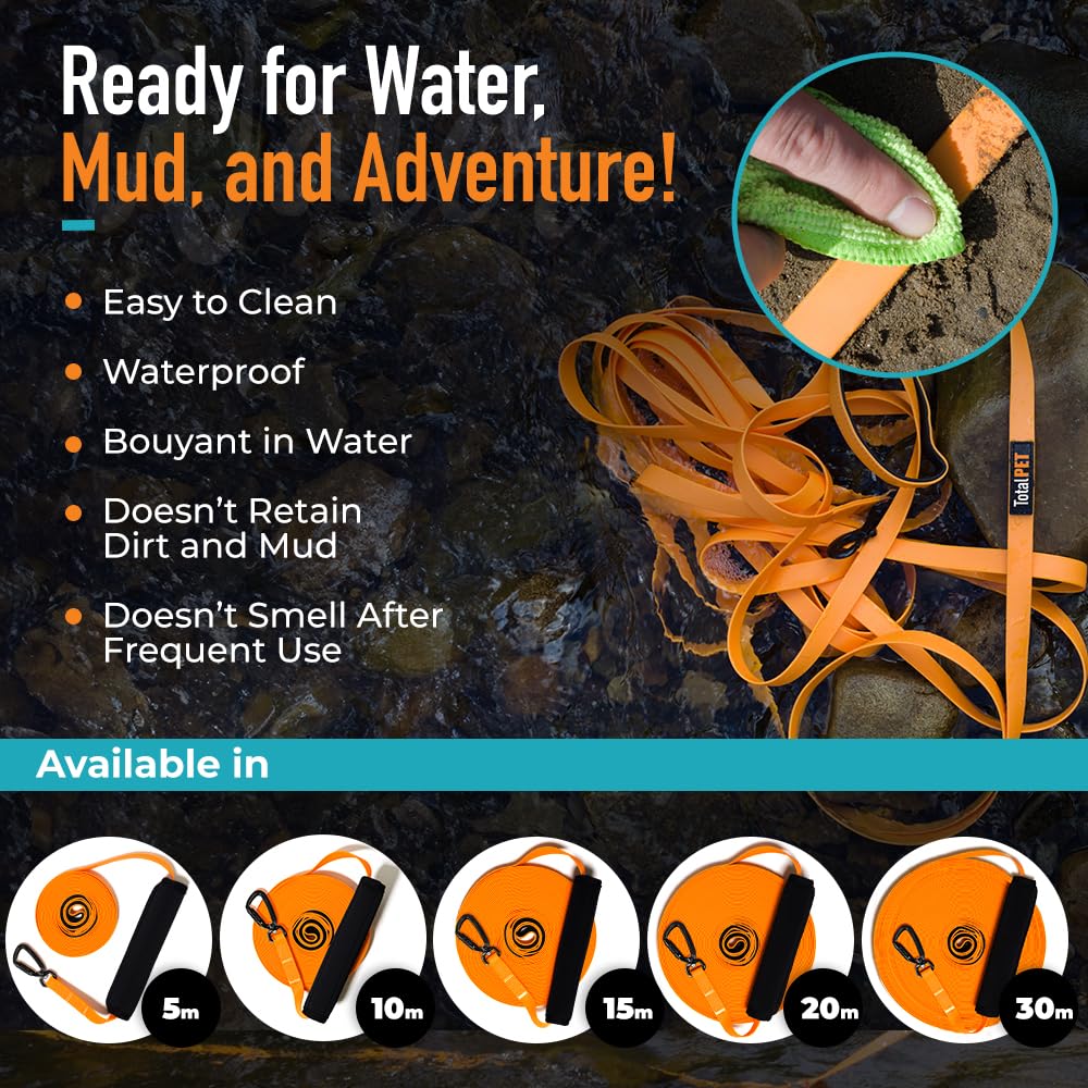 Total Pet Training Lead for Dogs Waterproof Long Line for Recall & Obedience Training, Extra Long Dog Lead - Image 4