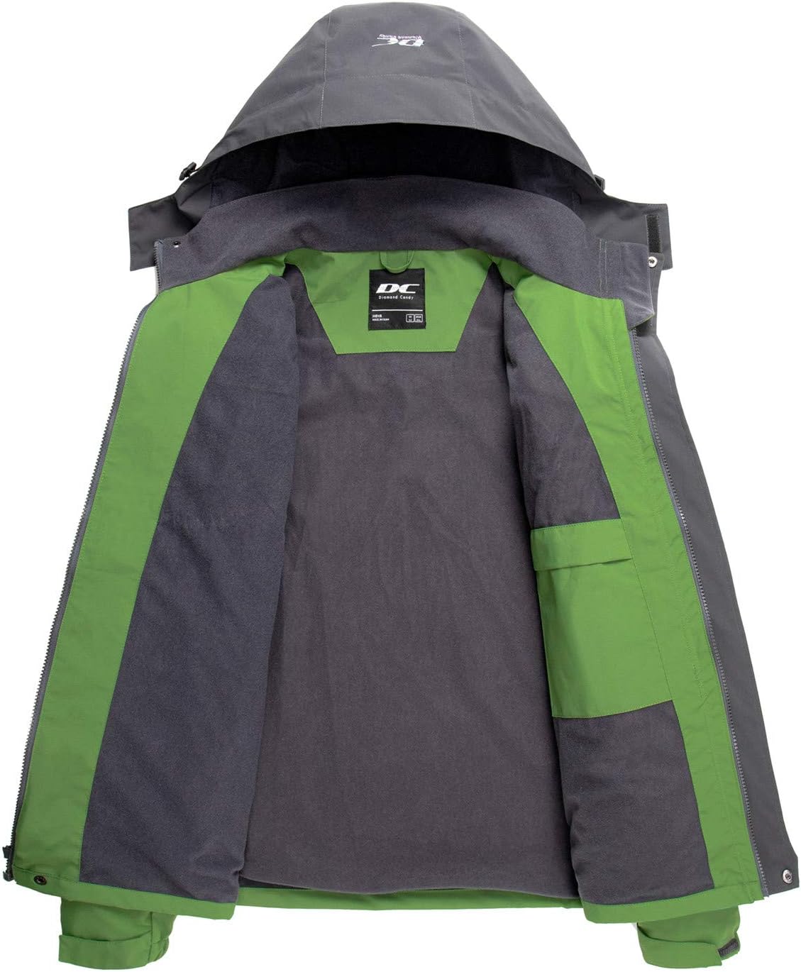 Diamond Candy Men Hooded Waterproof Jacket Lightweight Rain Jacket Outdoor Casual Sportswear : Clothing, Shoes & Jewelry