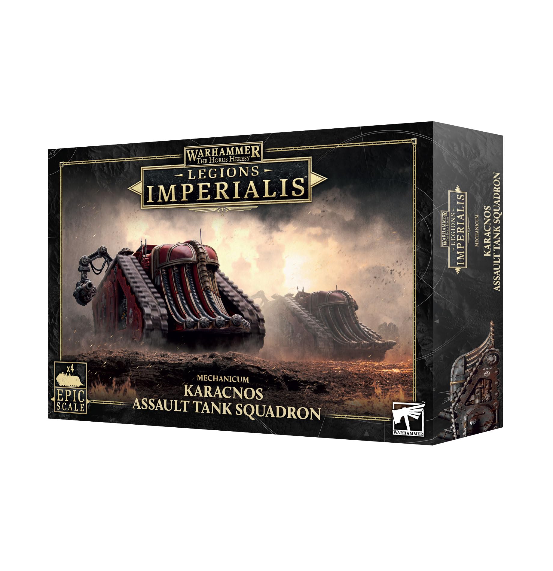 Games Workshop Grey - Warhammer - The Horus Heresy - Legions Imperalis: Mechanicum Karacnos Assault Tank Squad [Epic Scale]