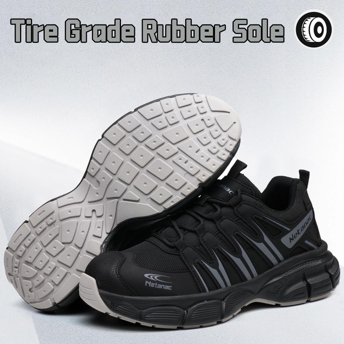 Men's Women's Steel Toe Shoes, Breathable Safety Work Shoes, Puncture Resistant, Comfort Durable Soft Sole, Industrial Construction Sneakers - Image 4