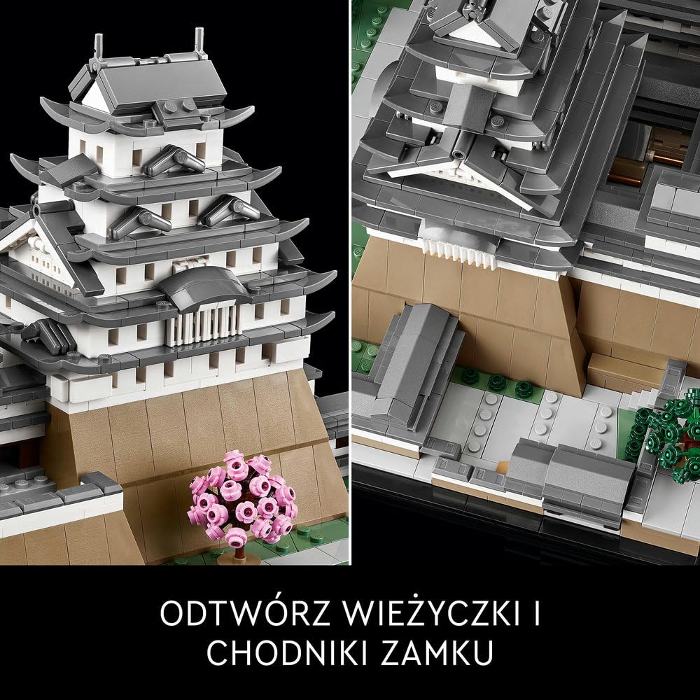 LEGO Architecture Zamek Himeji 21060 | Model architektoniczny, dekoracja do domu, prezent dla fana architektury, duży zestaw klocków konstrukcyjnych, 2125 elementów