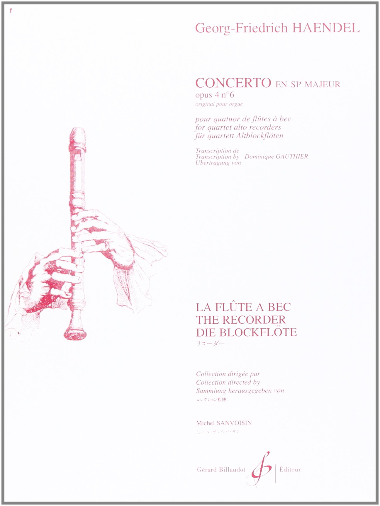 Concerto en sib majeur opus iv na 6 Édition de Prestige