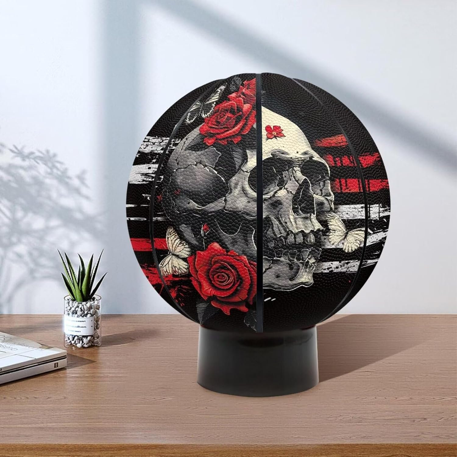 PU Leather Basketball with a String Bag Size 5, Size 7 Ideal Gift for Boys Girls Cool Basketball The Room Decorated