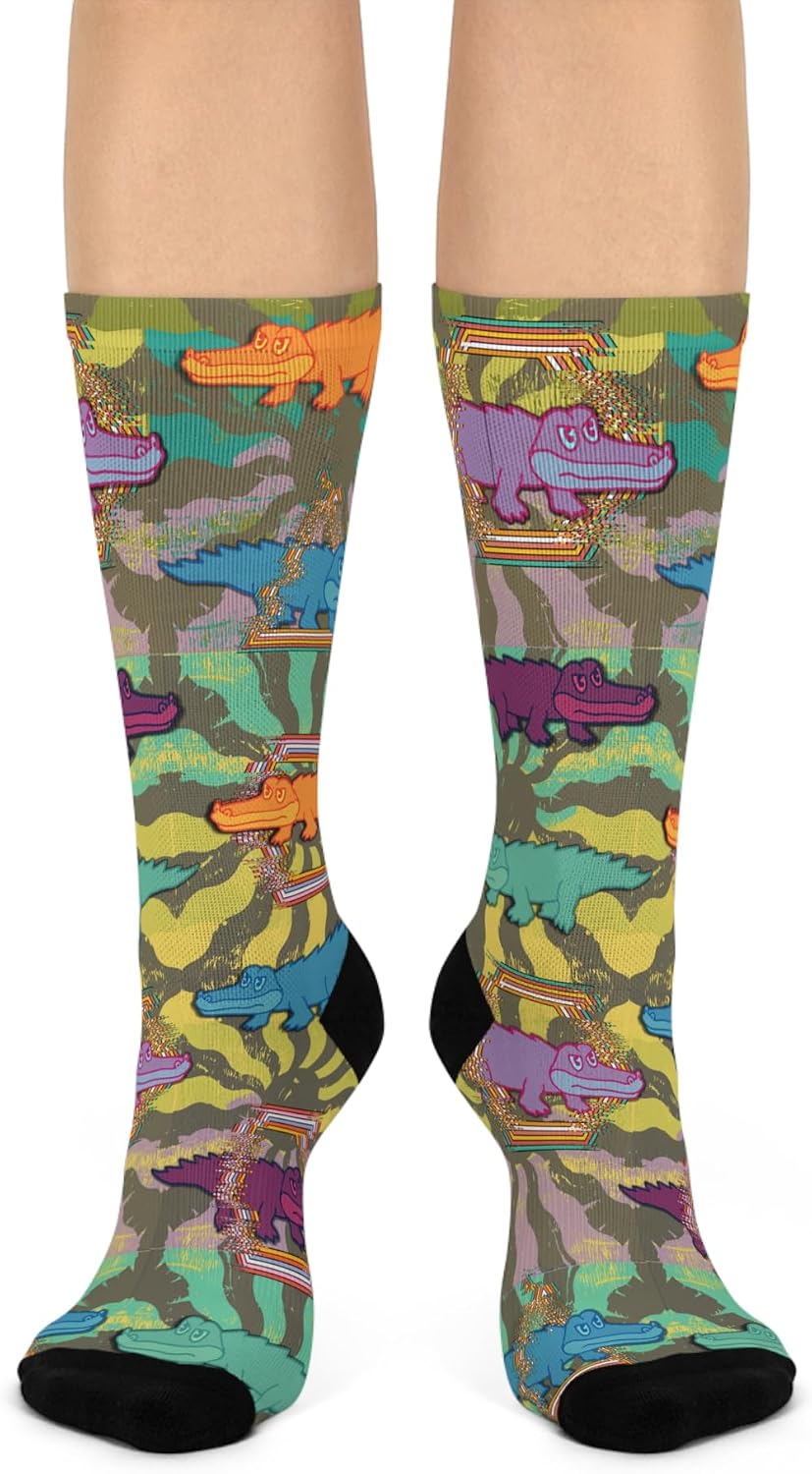 King Gizzard & the Lizard Wizard | Unisex, One Size, Mid-Calf, Crew | Stretchy, Psychedelic, Aligator