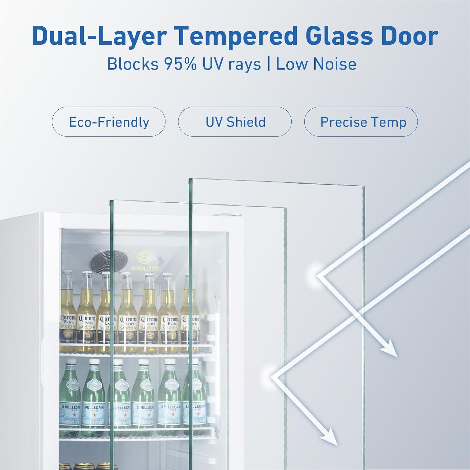 13.5 Cu.Ft Commercial Display Beverage Refrigerator Merchandiser, 25" Upright Tempered Glass Door Drink Cooler with Lock & Reversible Door for Restaurant, Cafe, Store, Supermarket and Bar