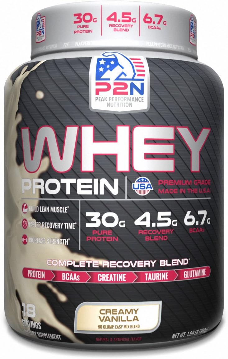 P2N Peak Performance Nutrition P2N Whey Protein, Vanilla, 2 Pound