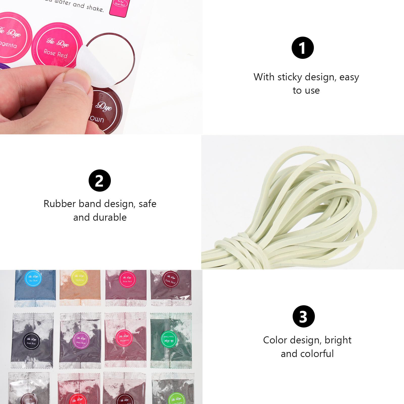 Toyvian Kit de Tinte para Ropa Tie Dye 24 Colores Brillantes, sin Olor, para Sudaderas y Calcetines, Adecuado para Teñir Ropa en Fiestas DIY Adultos