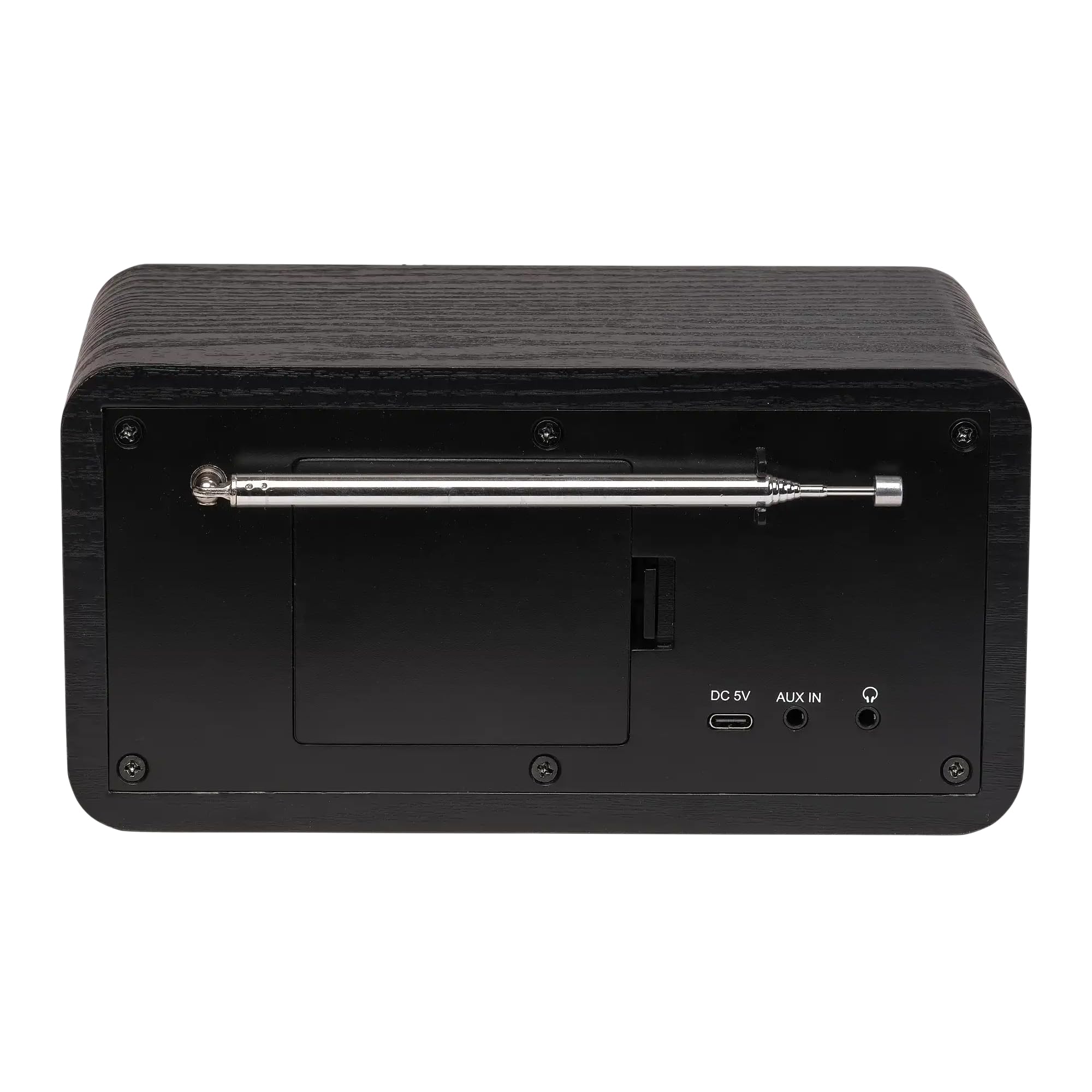 Denver DIR-200 Radio Internet Dab+/FM Wi-FI Bluetooth 5.0, écran 2,4 Pouces, AUX, Piles AA ou USB-C, Noir