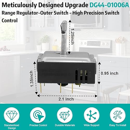 Miniatura 4 de Interruptor de Control de Actualización DG44-01006A Compatible con Samsung DG44-01006A Regulador de Estufa - Interruptor de Control Externo,