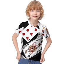 KANAKO T-shirt, Kids' Short Sleeve Playing Cards, Japanese Style Kids' Clothes, Top, Short Sleeve, Summer Clothing, U-Neck, Boys, Girls, Running Shirt, Children's Clothing