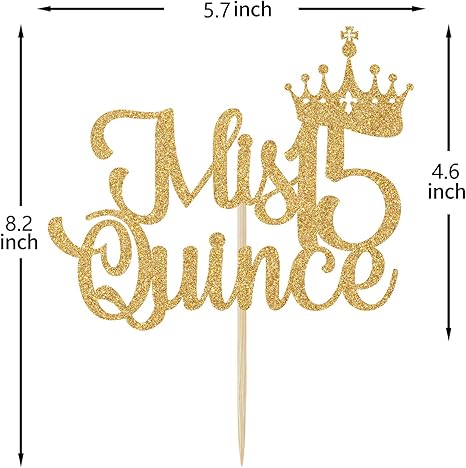 販促アイテム Mis Quince Cake Topper Gold Quinceanera Decorations Mis Quince A Xf1 Os Party 並行輸入品 激安人気ブランド Wdactionfund Org