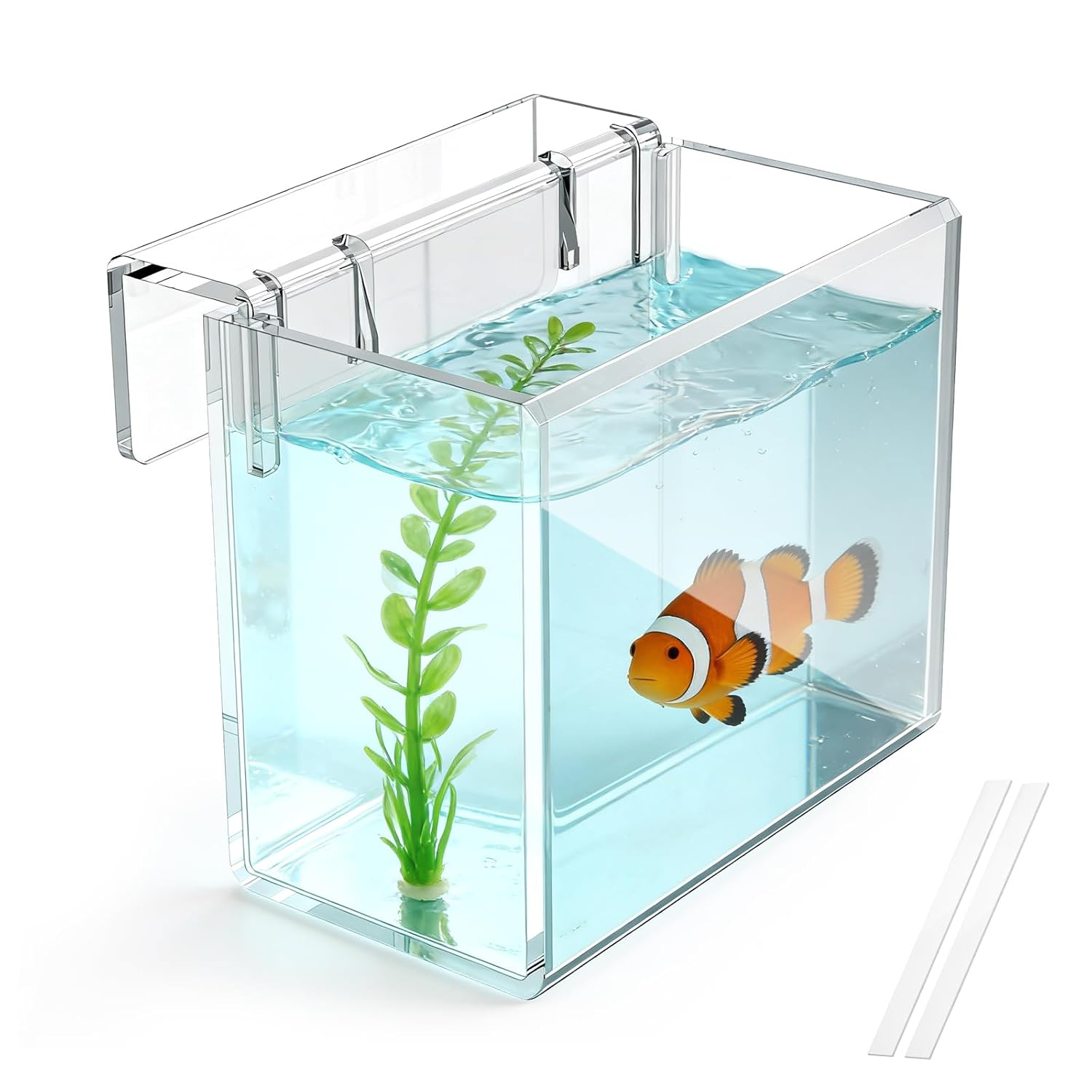 Acrylic Hatchery Incubator Tank for Fish & Corals, Hanging Acclimation Box for Saltwater & Freshwater Aquariums, Aquarium Fish Breeding Box for Small Fish Shrimp Turtle and...