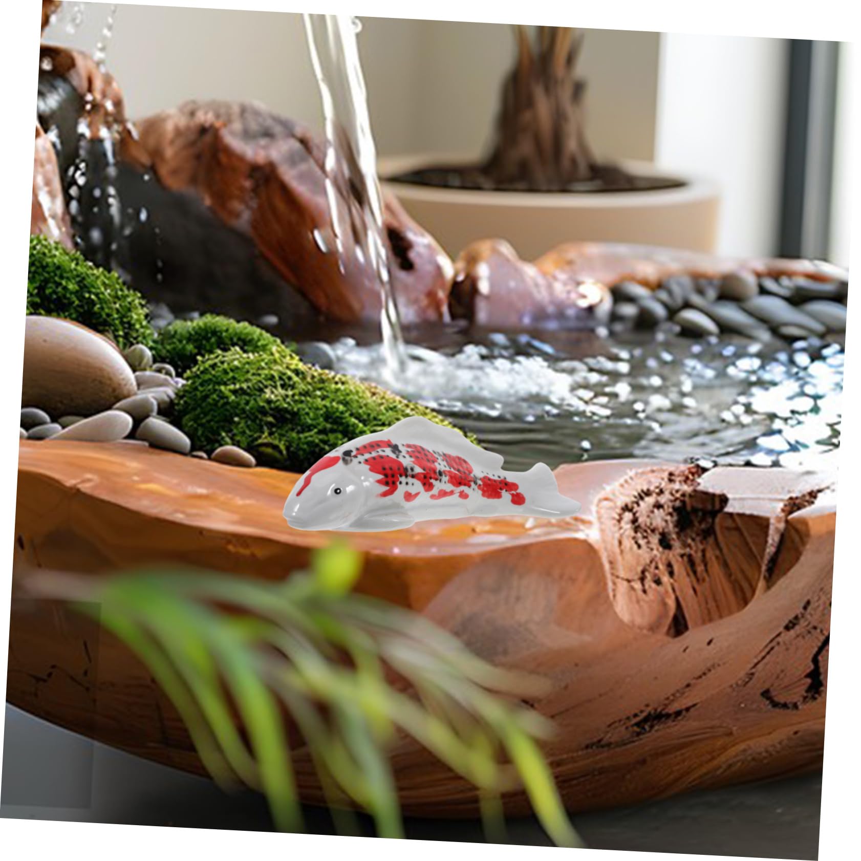 ERINGOGO Decorazione Galleggiante Ceramica Per Acquario Ornamento Adorabile Forma Di Pesce Accessorio Per Pesci Con Design Lifelike Per Tank e Acquatici
