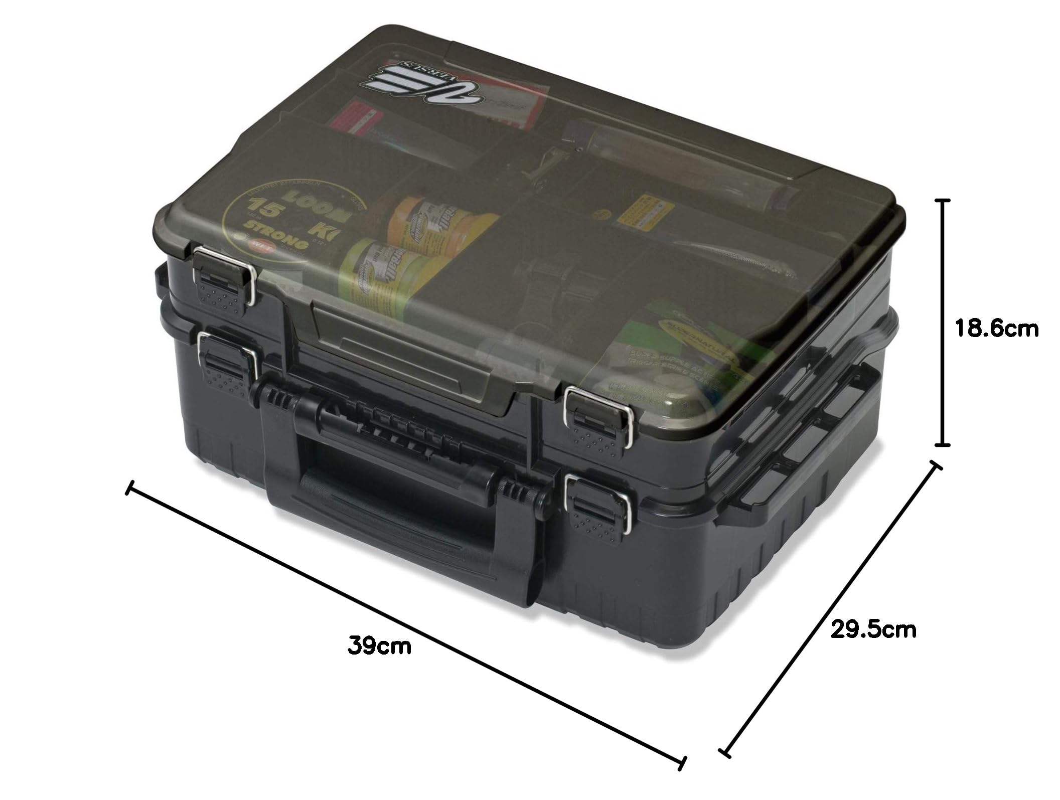 Meiho Versus VS 3078 39x29,5x18,6cm - Tacklekoffer, Angelbox für Zubehör & Kunstköder, Angelkasten für Wobbler & Kleinteile