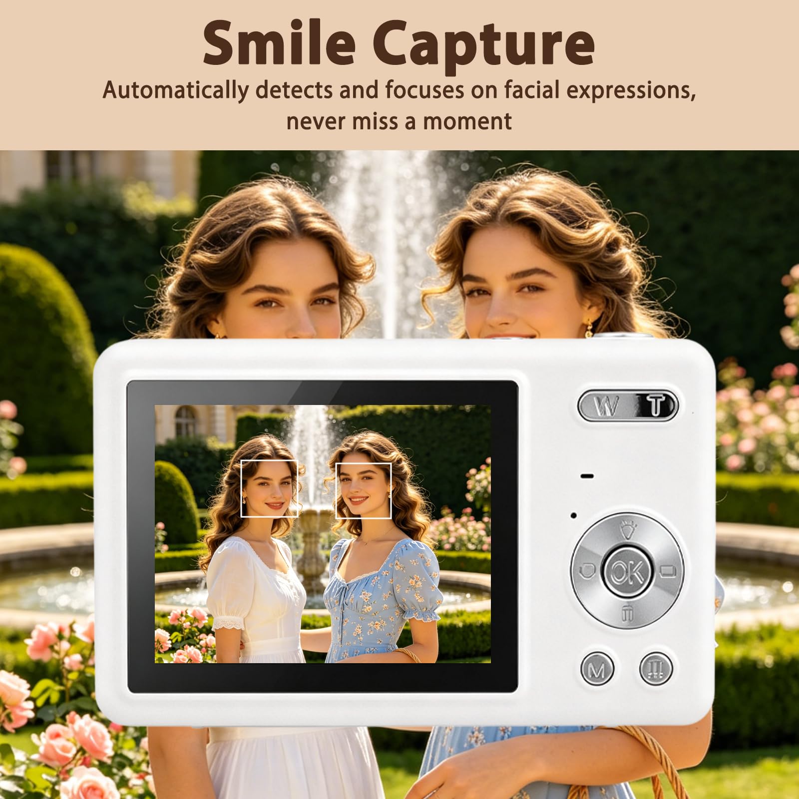 Fotocamera Digitale 2.7K 48MP, Macchina Fotografica Compatta con Zoom Digitale 16X, Fotocamera con Scheda Memoria 64GB, Lettore di Schede e Spillo SIM per Principianti