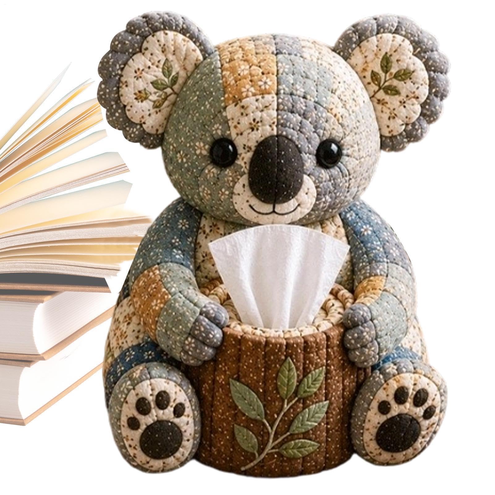 vfdaSWQQ Tissue Boxes, Tissue Holder Box DIY Kit | Quilting Napkin Dispenser Case,Quilted Facial Paper Organizer(Koala)