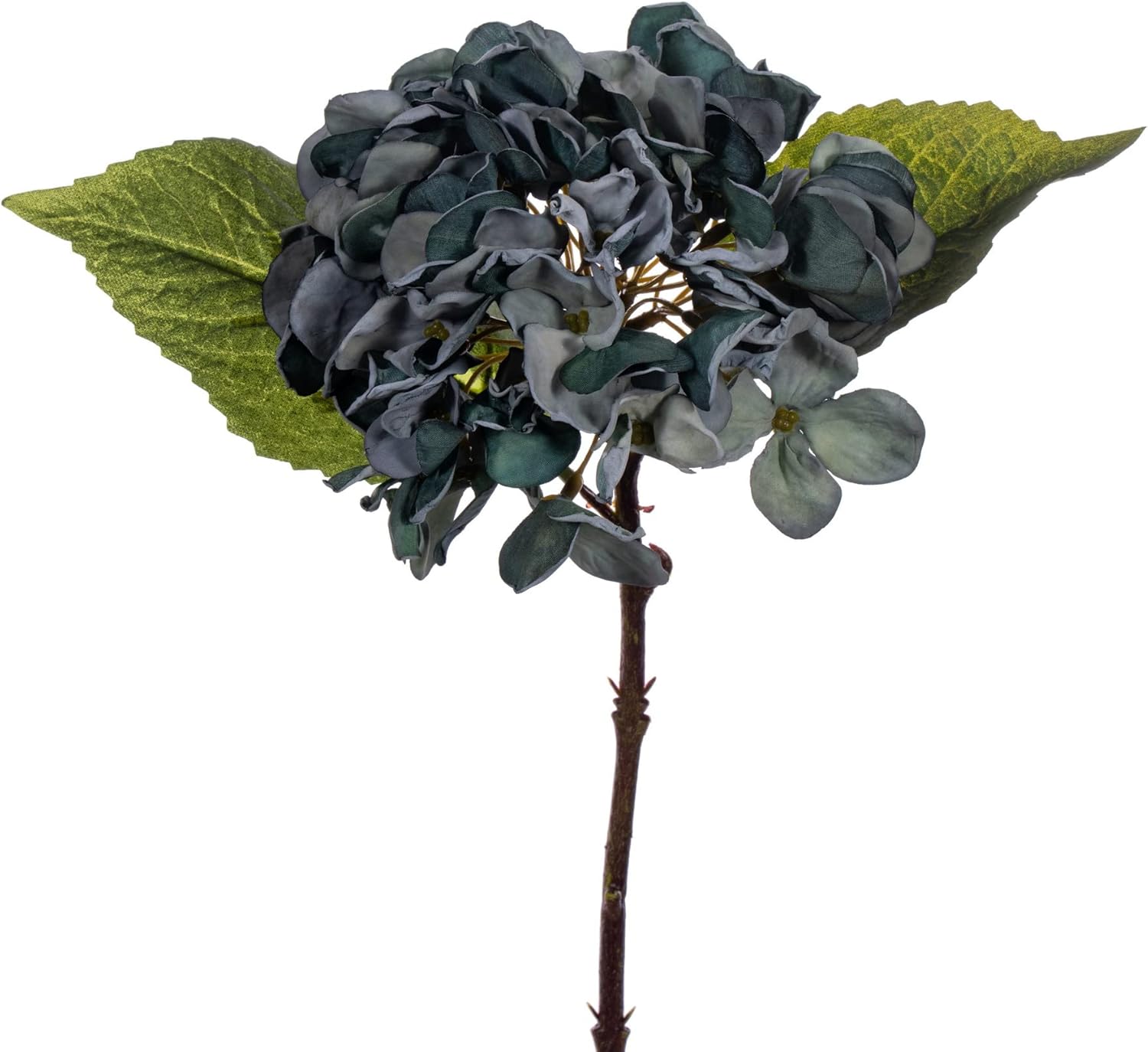 Vickerman 13" White Artificial Dried Hydrangea Pick, 3 per Bag.