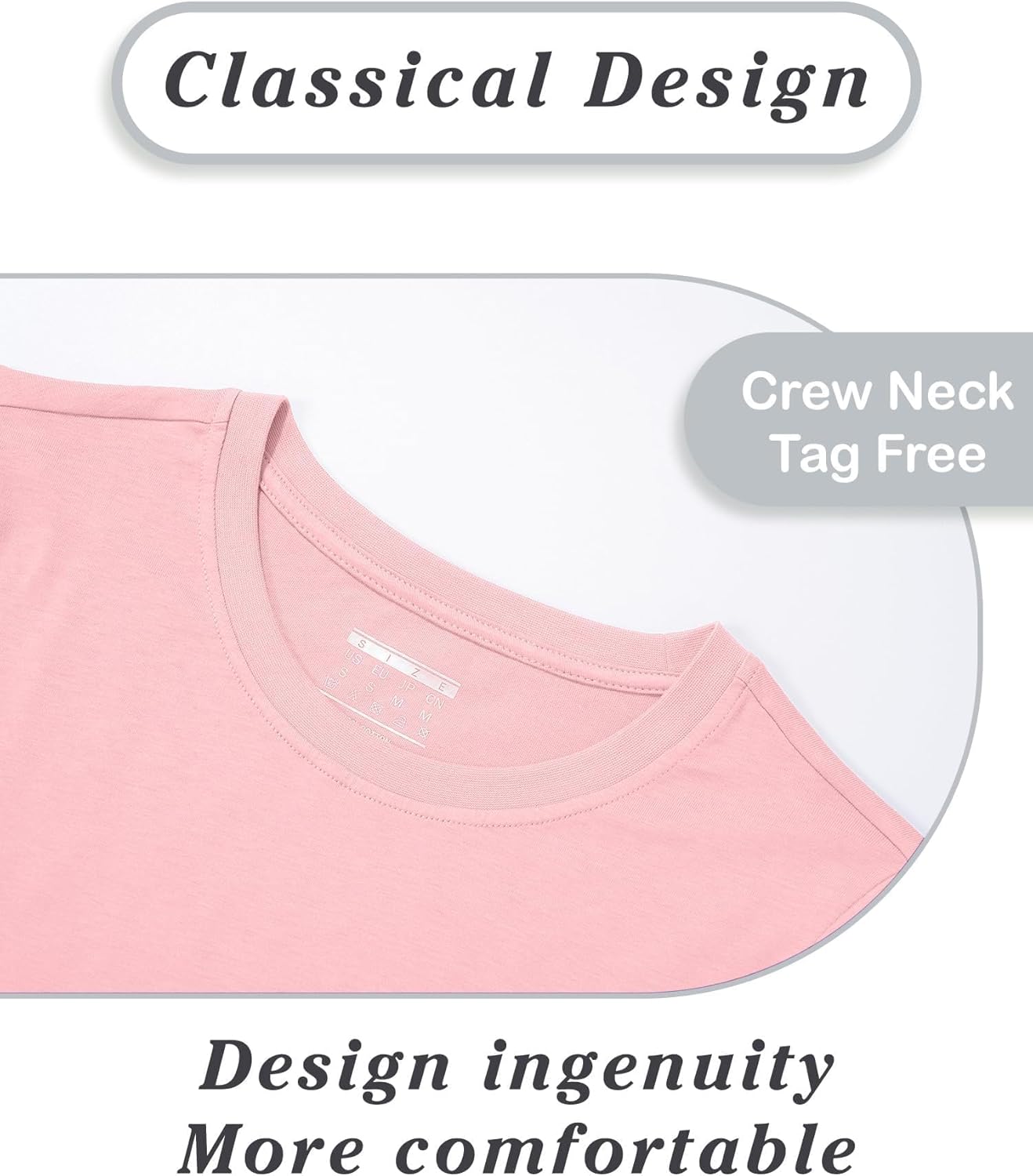 SMENG Women's Cotton Crewneck T-Shirts Short Sleeve Basic Solid Color Tee Classic-Fit Shirt Breathable Comfy Summer Top - Image 4