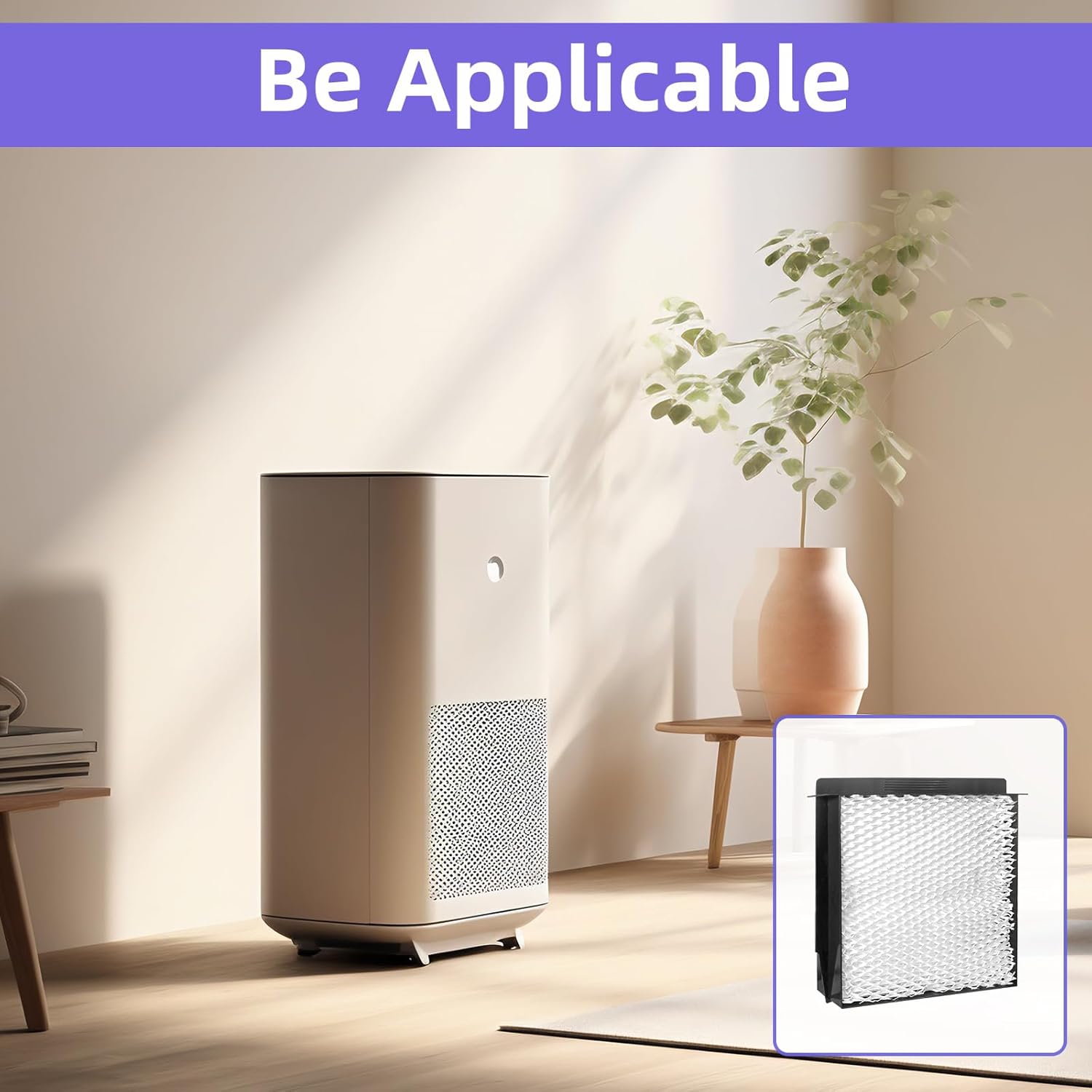3Pcs Humidifier Filter 1040 Super Wick with Cleaning Brush, Ultra-Compatible for Bedroom/Office, Effective Humidity Control, Durable Design for Families