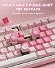 RK ROYAL KLUDGE R75 Mechanical Keyboard Wired with Volume Knob, 75% Keyboard Gasket Mounted, Hot Swappable, Creamy Sound, MDA Profile US Layout, PBT Keycaps, Pink