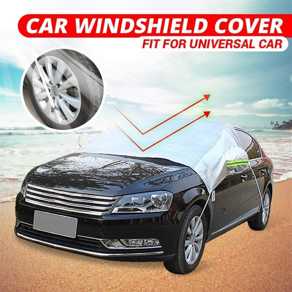 ボディカバー 車カバー 238x169cmユニバーサル夏のカーカバーカーフロントガラスカバーヒートサンシェイドアンチ雪霜氷の盾ダストプロテクター Color Black Name 日本最大級の品揃え