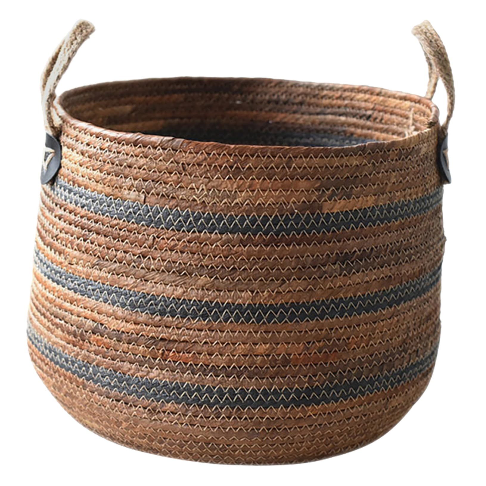 Cesto Intrecciato per Biancheria Piccoli Oggetti 29×21 in Paglia | Stile Rustico Nordico, Capienza Ampia, Facile da Spostare, per Casa e Ordine degli Ambienti