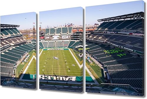 Lincoln - Lienzo decorativo para pared, diseño de campo financiero de Filadelfia, paisaje de estadio de fútbol de Filadelfia, decoración de pared