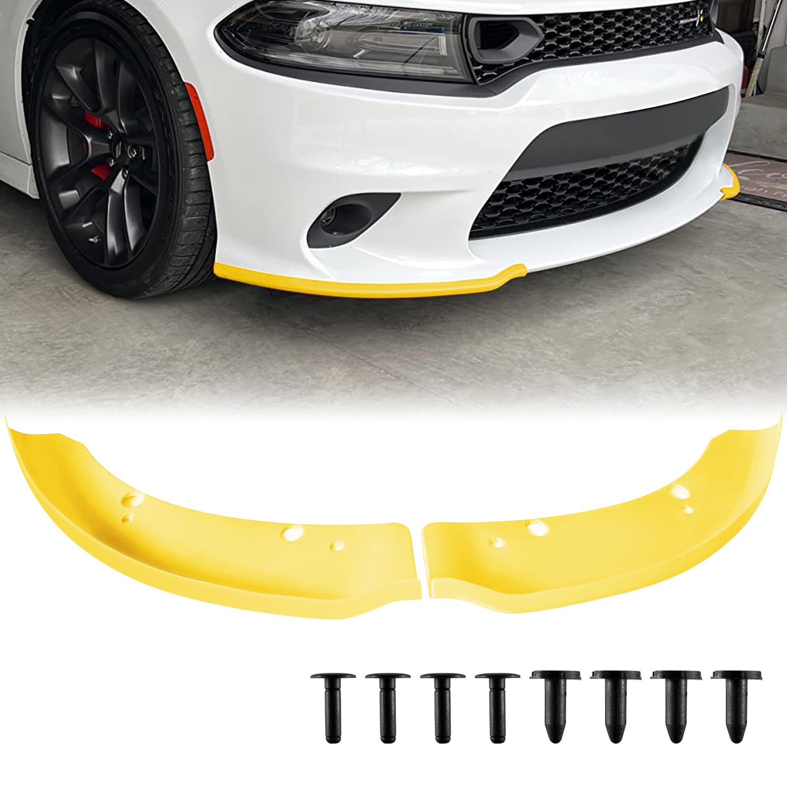 TENGBASE Dodge Charger Front Bumper Lip Splitter Protector - bumpers and bumper accessories | Mubboo