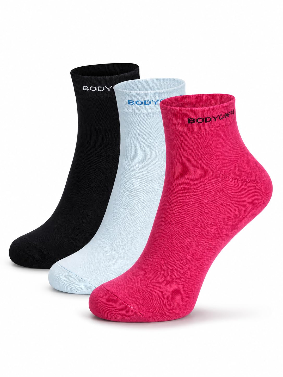 Womens Mid Calf Solid Antibacterial & Super Soft Socks Pack Of 3