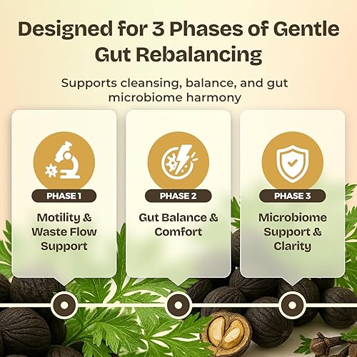 Miniatura 3 de Serene Herbs Paraclara - Limpieza de ajenjo para humanos Desintoxicación de clavo de cáscara de nogal negro, suplemento natural de salud intestinal