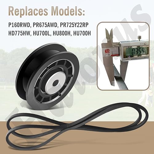 Miniatura 4 de (2) 587973001 (1) 587969201 poleas - 580364609 Kit de correa y poleas compatible con Husqvarna AWD kit de reparación de correa, para Husqvarna L