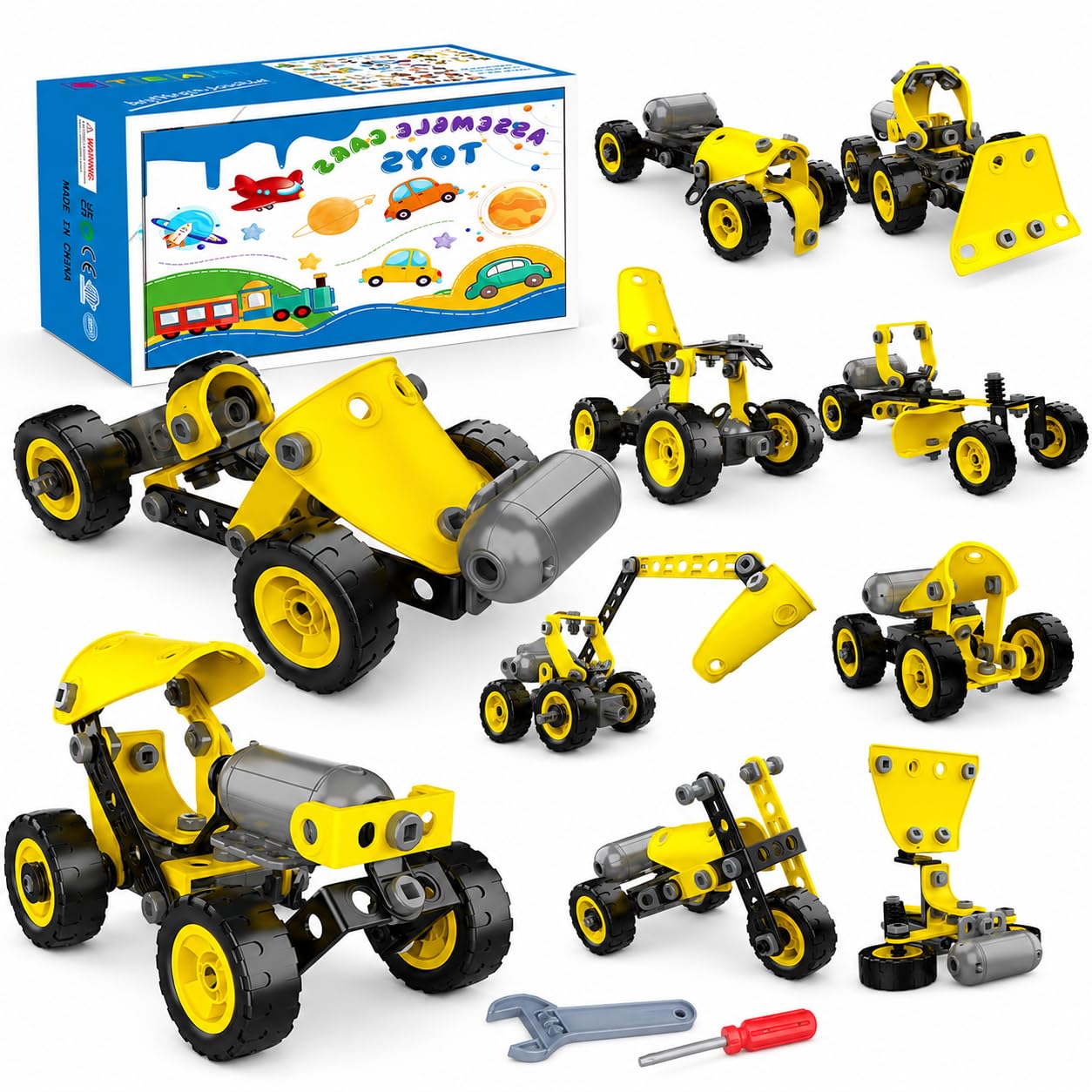 子供　おもちゃ Amazon.co.jp: AMYCOOL 組み立て 車 おもちゃ 人気 大工さんごっこ