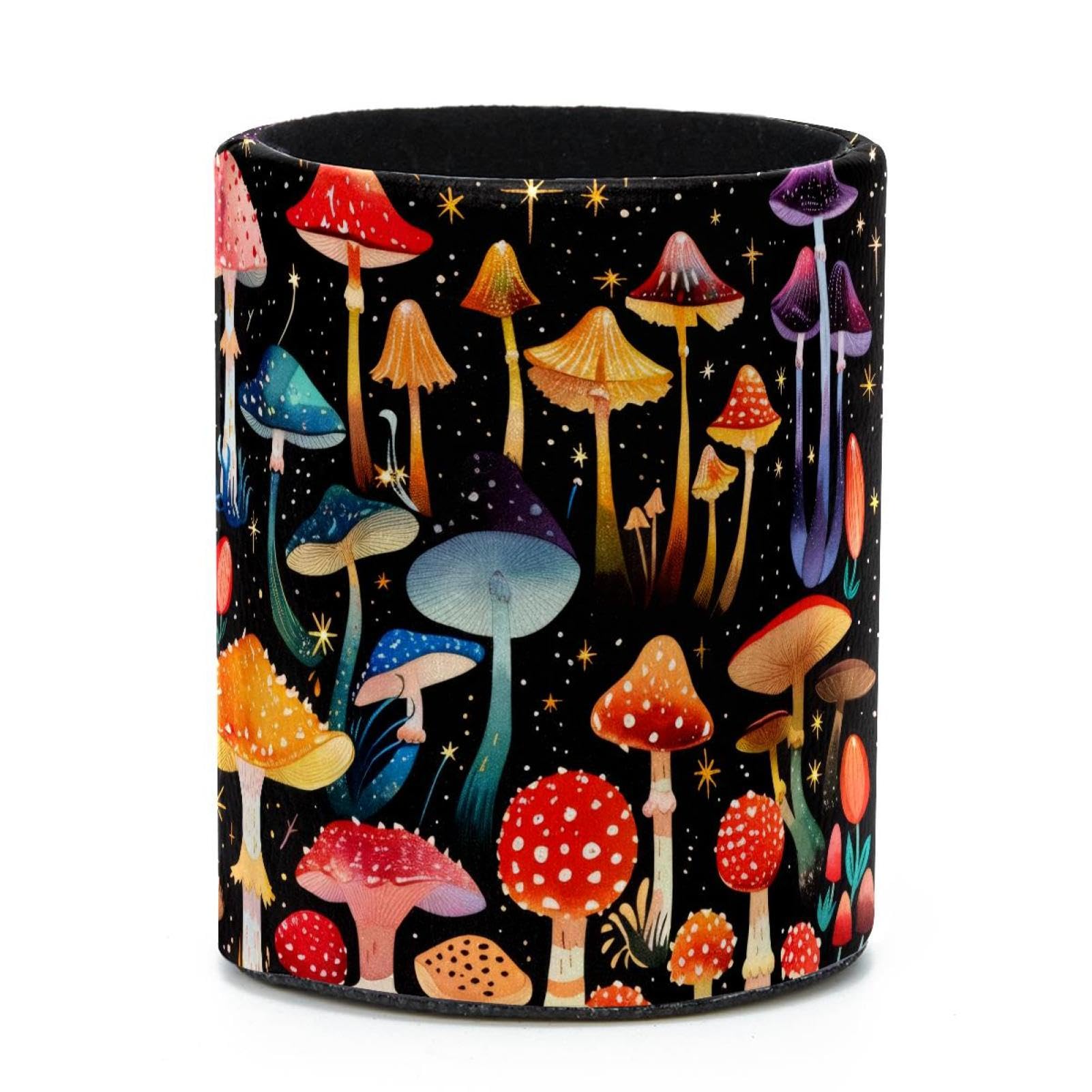 VAPOKF Round Pencil Holders for Desk, Colorful Mushroom Pen Holders Pen Pot Makeup Brushes Storage Desktop Stationery Supplies Organiser for Home Office
