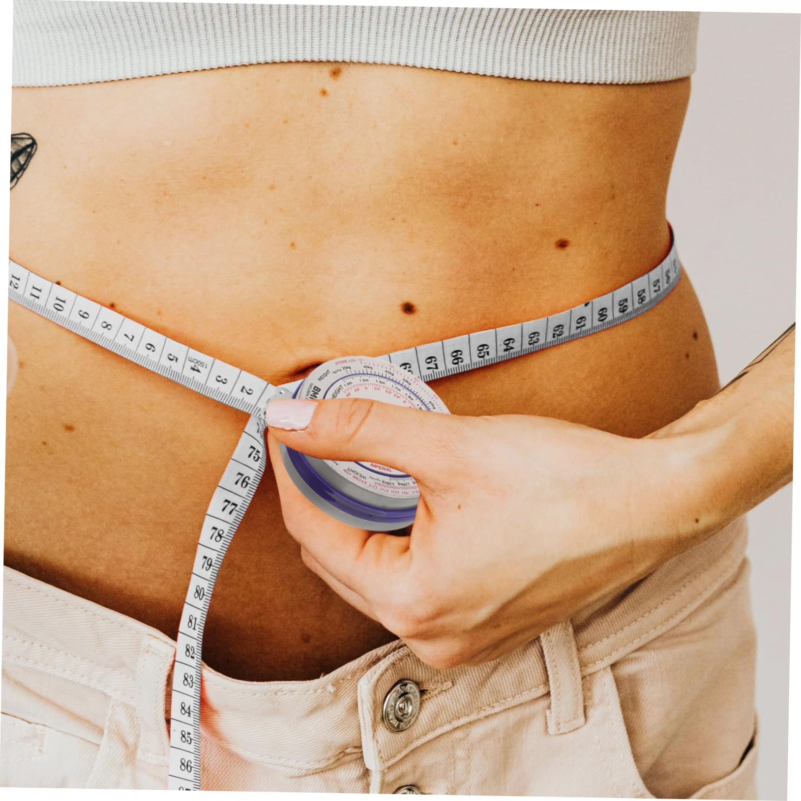 Tofficu 5 Pezzi Misuratore Flessibile per Misurazione Corpo Strumento per Fitness e Cucito e Portatile Adatto Diverse
