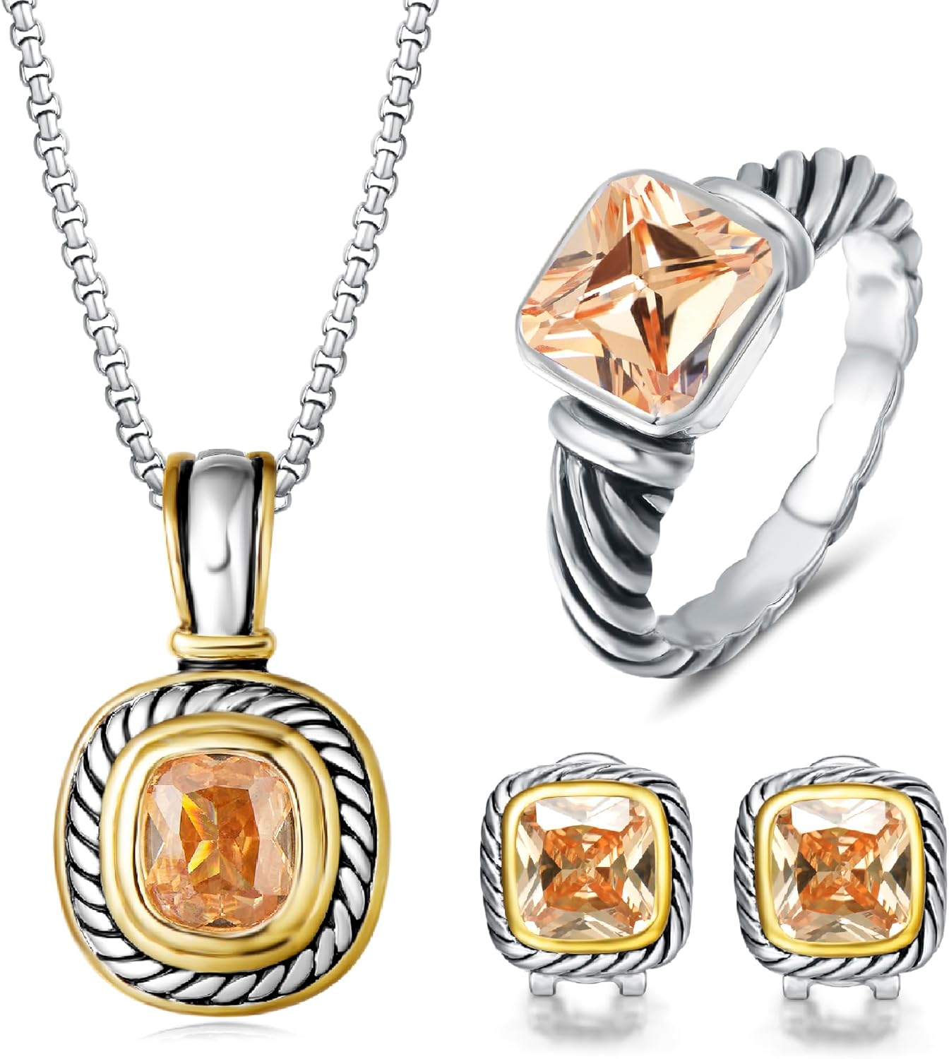 UNY Jewel Twisted Cable Wire Petite CZ Ring Designer Inspired Fashion Brand Christmas Valentine Women Dupes Jewelry Gift - Image 5