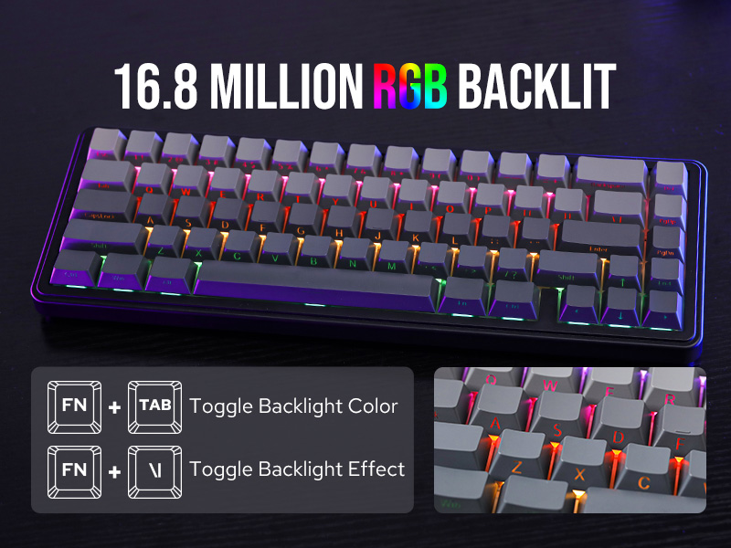 Amazon.com: EPOMAKER x Aula F65 65% Wireless Mechanical Keyboard
